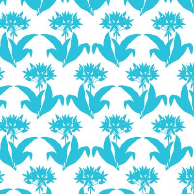 Seamless pattern of flowers and leaves of ramsons, bear onions.