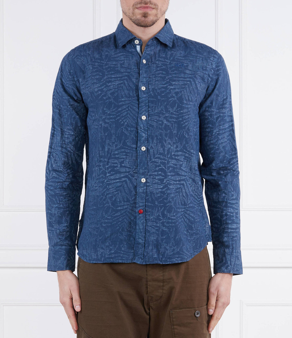 Льняная рубашка La Martina - темно-синий(VMC026 TL126)