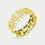 Кольцо женское из желтого золота 585 пробы без вставок (арт. 18-108333)