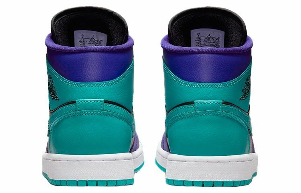 Кроссовки Jordan Air Jordan 1 Mid Black Grape (Женская размерная сетка)