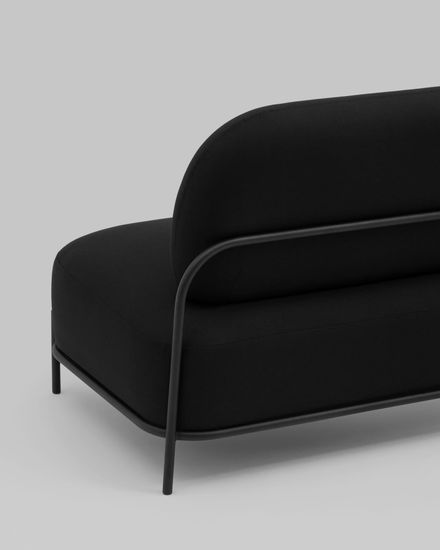 Диван Стоун рогожка черный