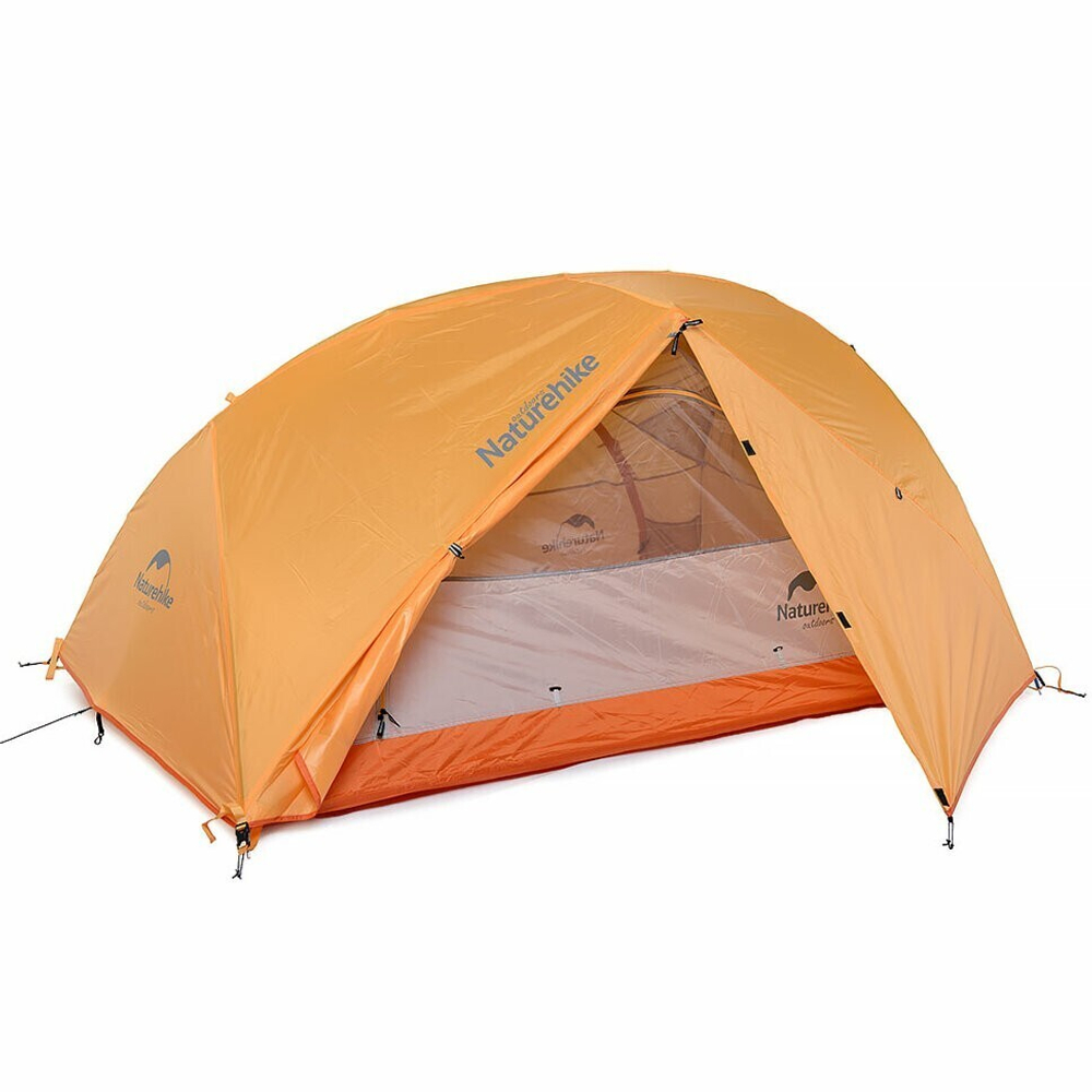 Палатка Naturehike Star-River 2 Updated NH17T012-T 210T сверхлегкая двухместная с ковриком, оранжевая, 6927595716519