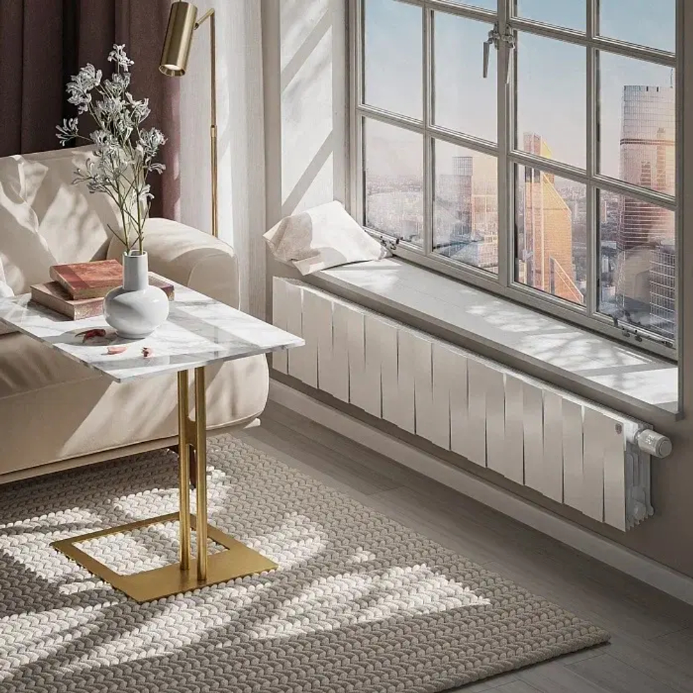 Радиатор биметаллический Royal Thermo PianoForte 200 Bianco Traffico 20 секций VDR (нижнее правое подключение)
