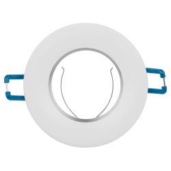 Встраиваемый светильник алюминиевый ЭРА KL107 WH/SL MR16 GU5.3 белый серебро | Алюминиевые встраиваемые светильники