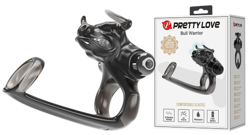 Насадка на пенис Pretty Love Bull Warrior, 10 режимов, 10,2 см