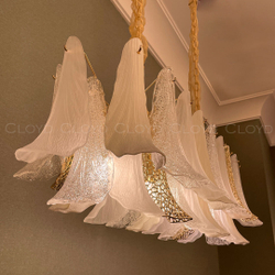 Люстра Cloyd WASABI C8 / шир. 111 см - керамика - золото (арт.11328)