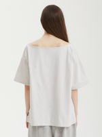 Женская Футболка Broke Af Off White Text Graphic Off Shoulder Oversized