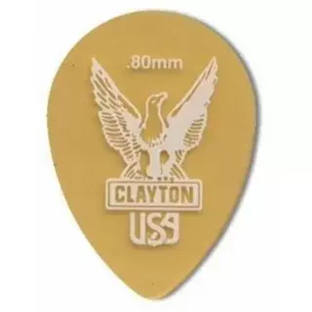 CLAYTON US72/12 - медиатор - 0.72 mm ULTEM gold, стандартный(золотистый).