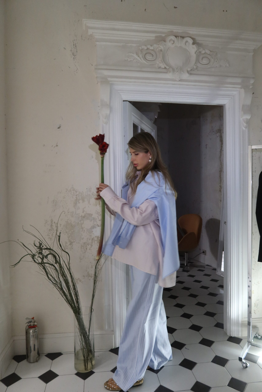 Рубаха Oversize Stripe Red