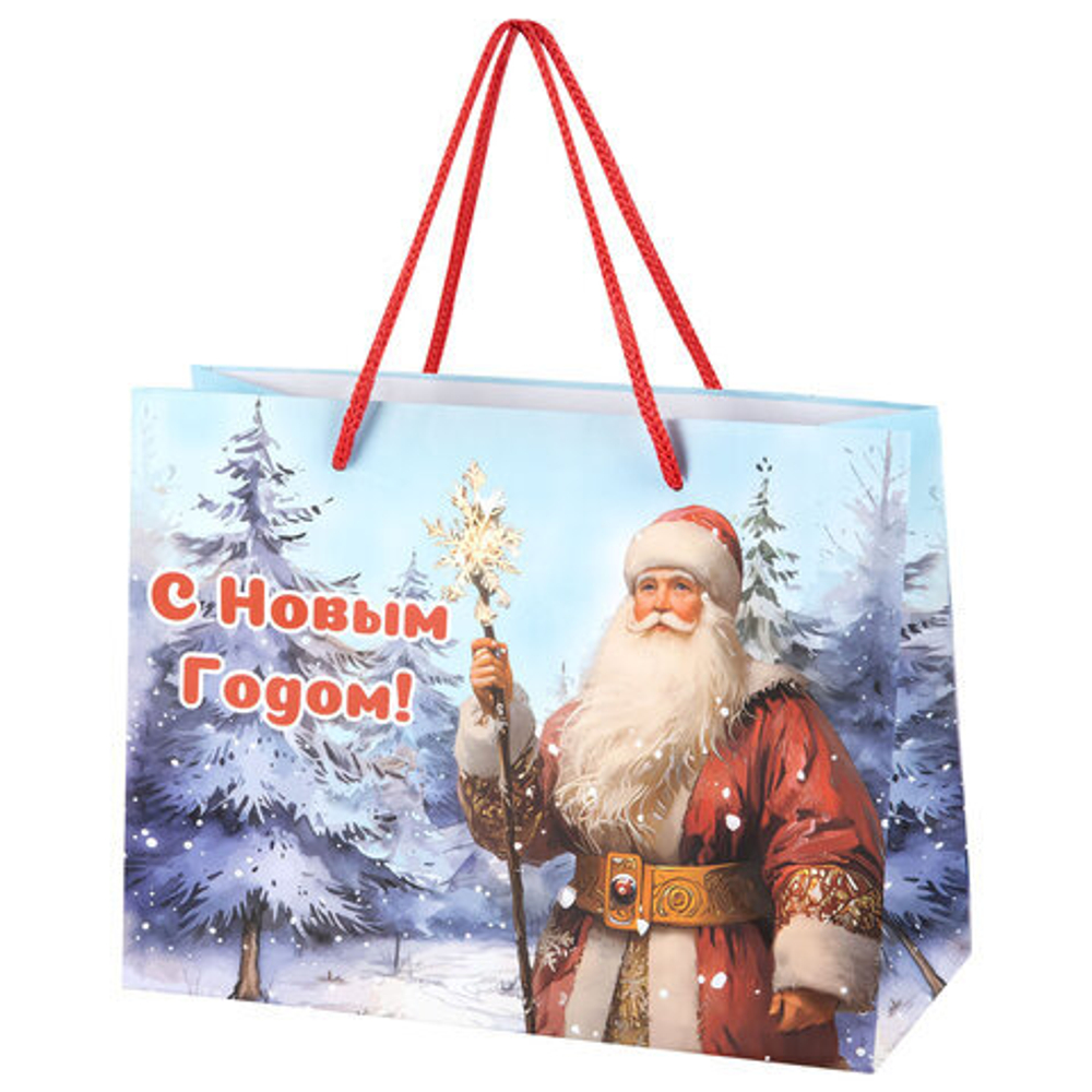 Сумка лам. 27*20*11см  Ретро Новый год ассорти 1шт