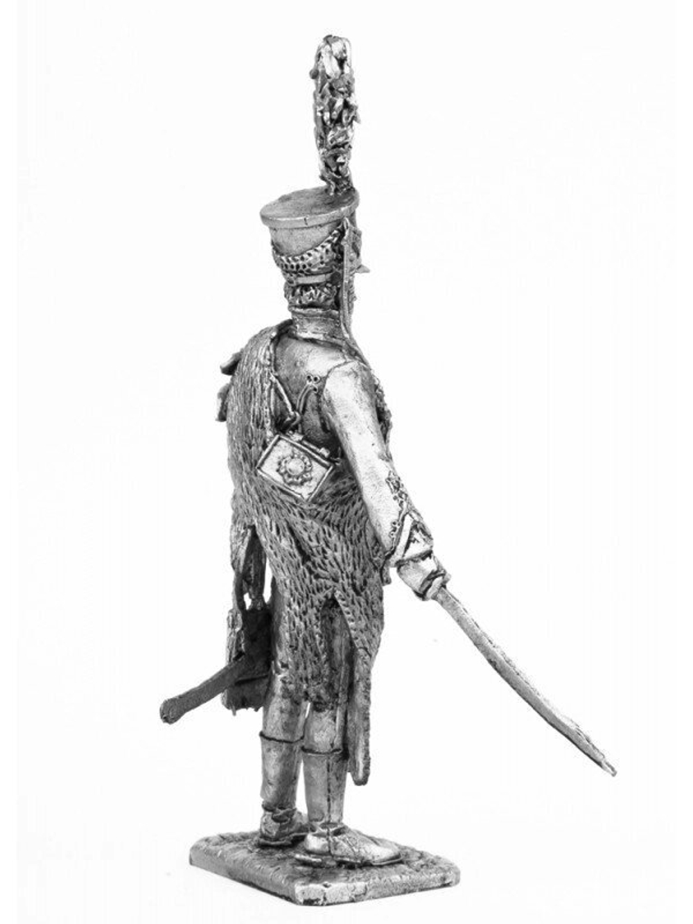 Оловянный солдатик Обер офицер Лейб гвардии гусарского полка в накидке барс 1809-1810 год