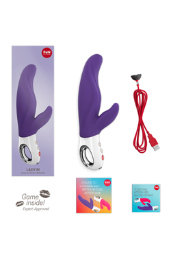 Вибратор Fun Factory LADY BI, силикон, фиолетовый, 22 см