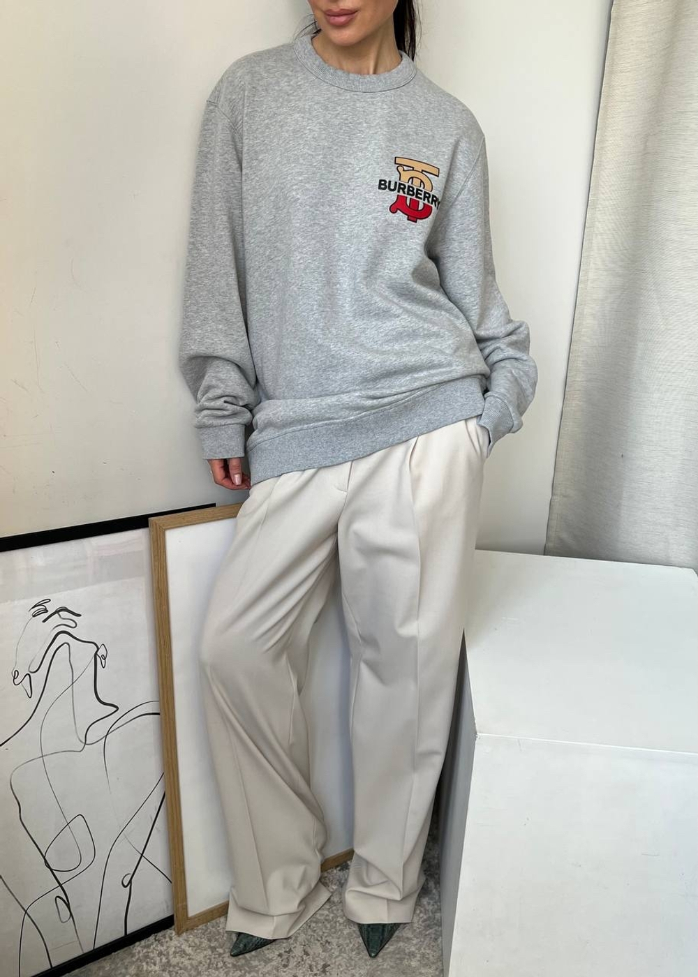 Хлопковый свитшот Burberry, L