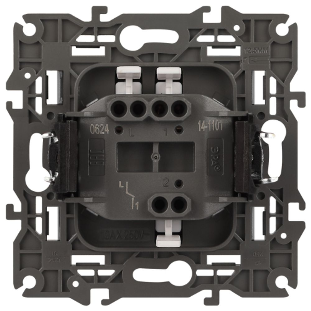 Выключатель ЭРА Elegance 14-1101-03 10АХ-250В IP20 алюминий