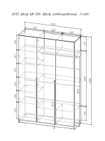 Шкаф для одежды Бохо ШК-004 с полками 152;5*236см