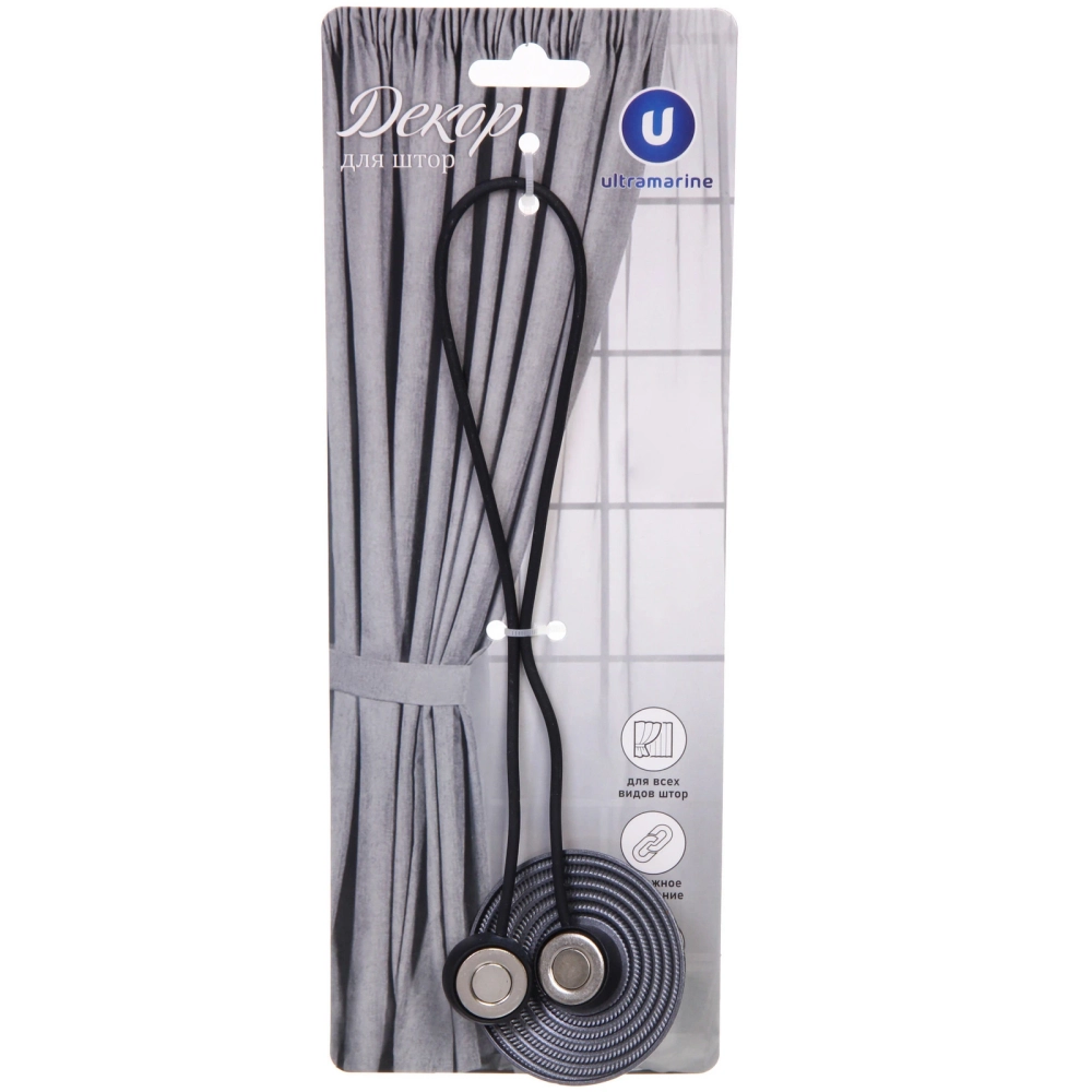 Подхват для штор на магните «Галактика графит» 6см S1741