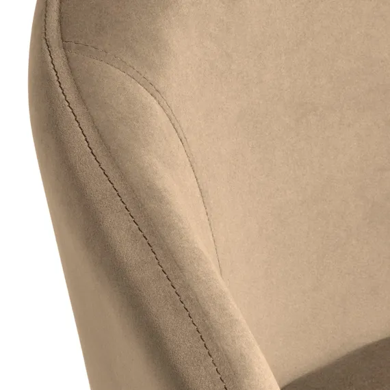 Стул Lime, бежевый микровелюр с золотыми ножками