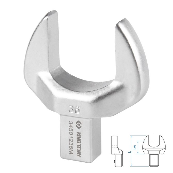 KING TONY (34501236M) Насадка рожковая серии "FIT", 36 мм, 14х18 мм