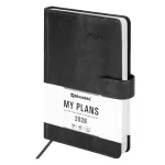 Ежедневник 2026г. А5, Brauberg Legend, кожзам, серый, застежка, 168л