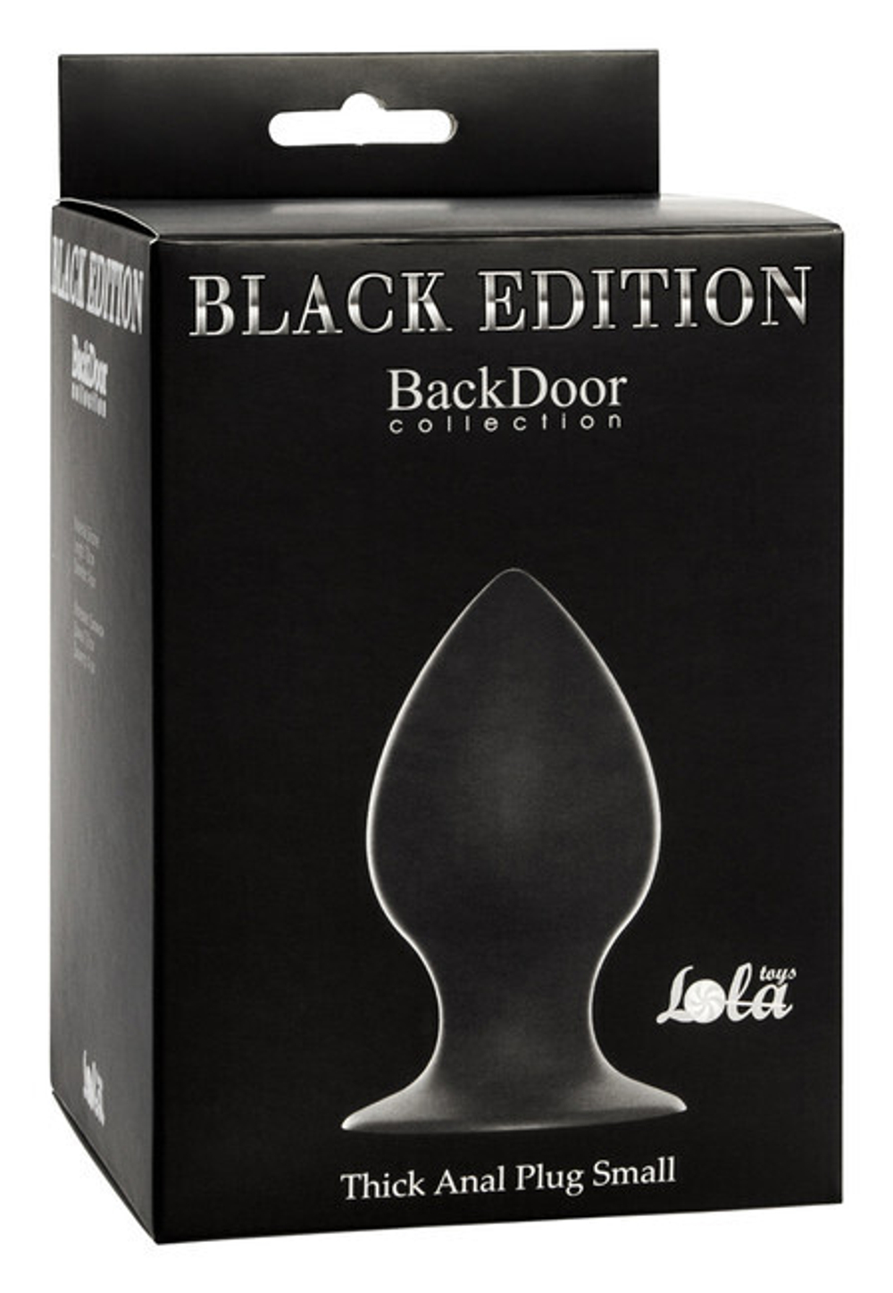 Малая пробка на присоске Thick Anal Plug Small (Цвет: черный)