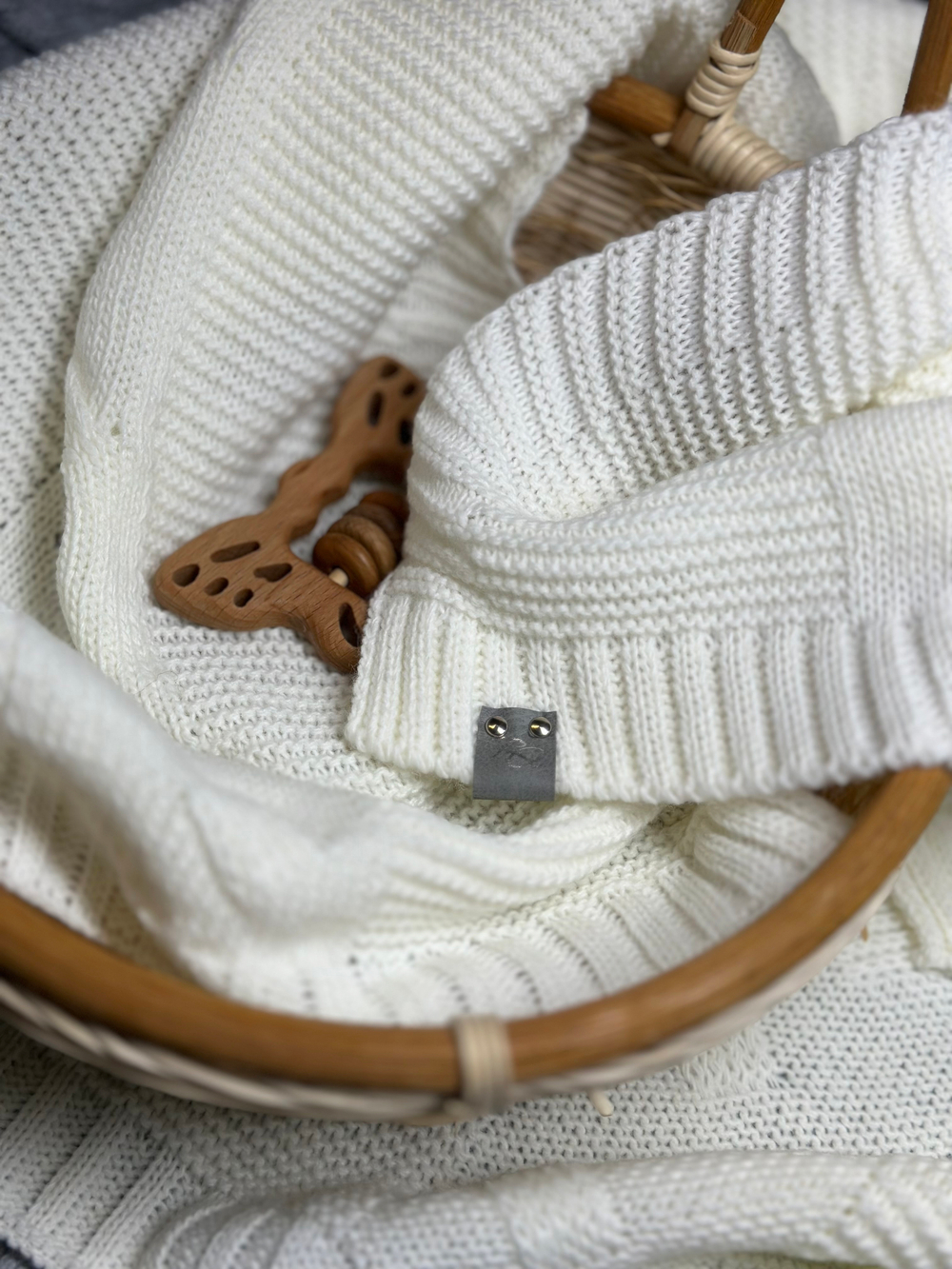 Плед вязаный Сахар RinaAmari, 100*100