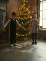 Велюровое платье Mjölk White Sand, с бантом