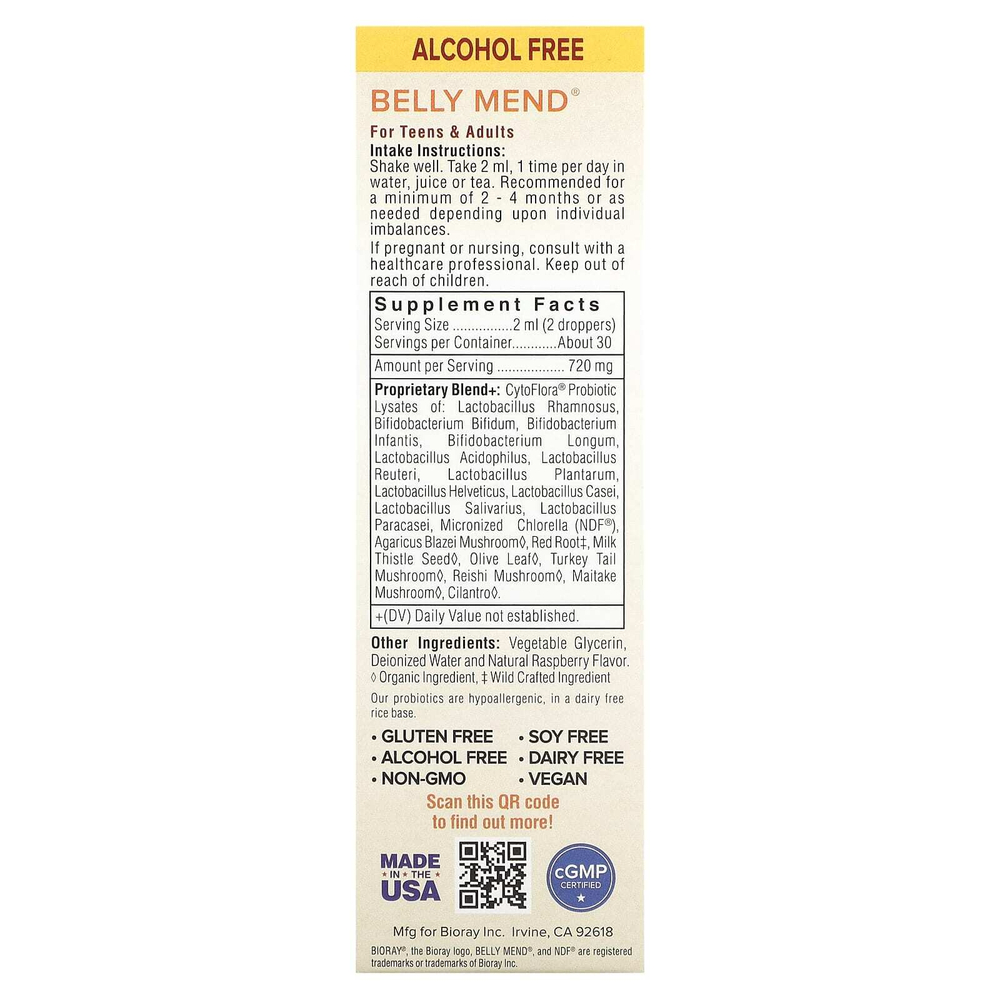 Bioray, Belly Mend, поддержка кишечника, 60 мл (2 жидк. унции)