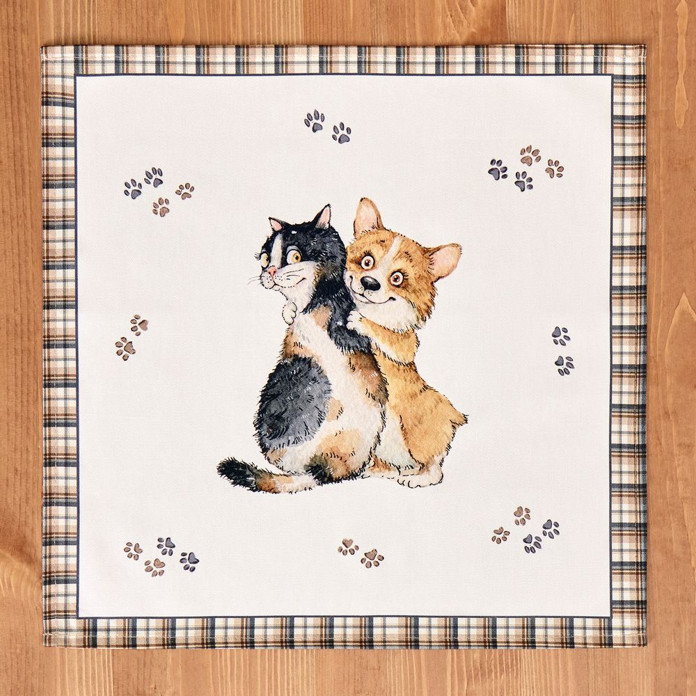 НАБОР САЛФЕТОК ИЗ 2-Х ШТ "ДРУЖБА",40Х40СМ, 100% ХЛОПОК,ТВИЛ, БЕЛЫЙ