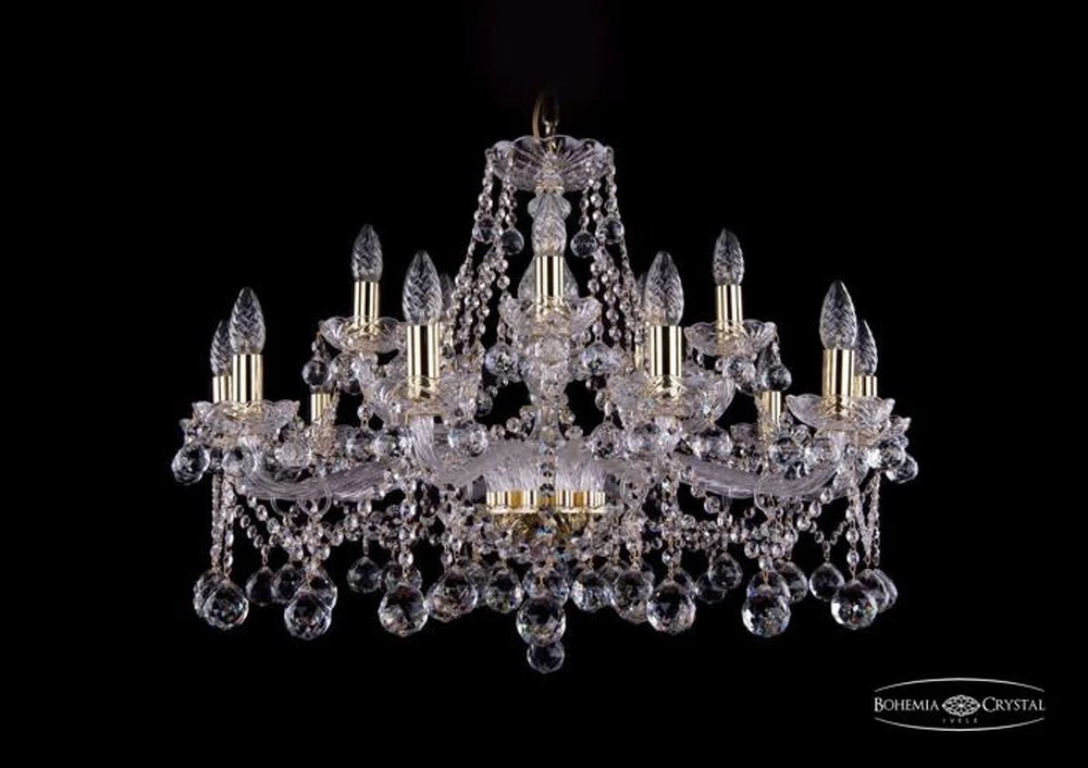 Подвесная люстра Bohemia Ivele 1413/10+5/300/G/Balls