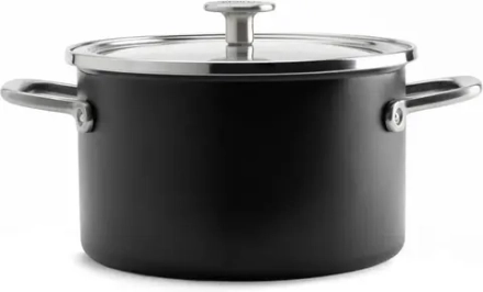 KitchenAid Кастрюля Steel Core Enamel 24 см 6 л с крышкой матовая черная