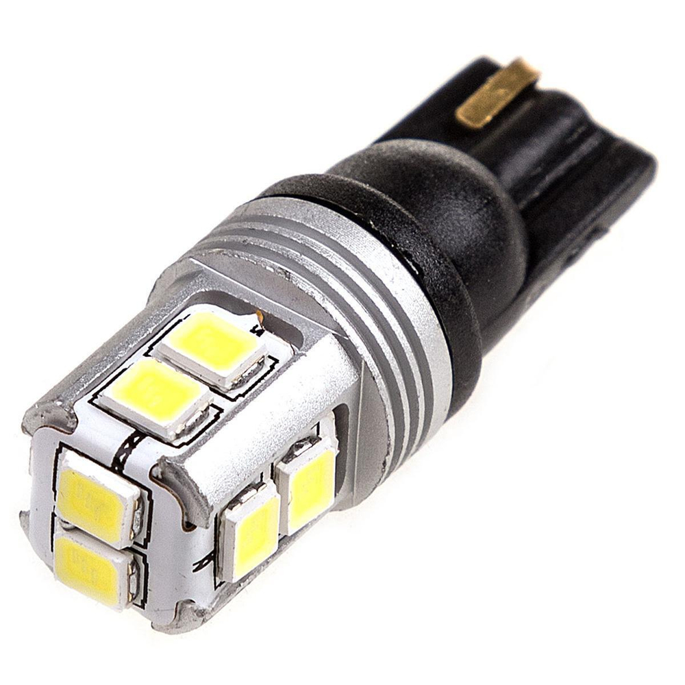 Лампа светодиодная T10 (W5W) 12V 10 диодов без цоколя 1-конт Белая SKYWAY, стопы, задние противотуманные фары