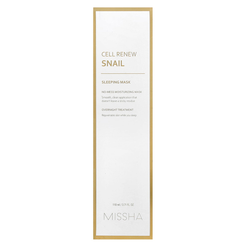 Missha, Cell Renew Snail, ночная косметическая маска, 110 мл (3,71 жидк. унции)