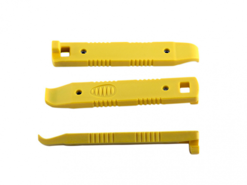 Монтажки нейлоновые со стальным сердечником CC TL10 эргоном. 115*20мм, с крючками (3шт) 103 гр., желтые CYCLE CLINIC AUTHOR