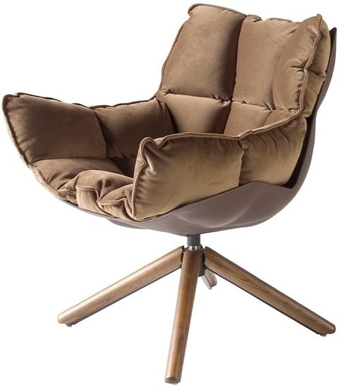 Кресло поворотное 5104/DC1565 коричневый бархат