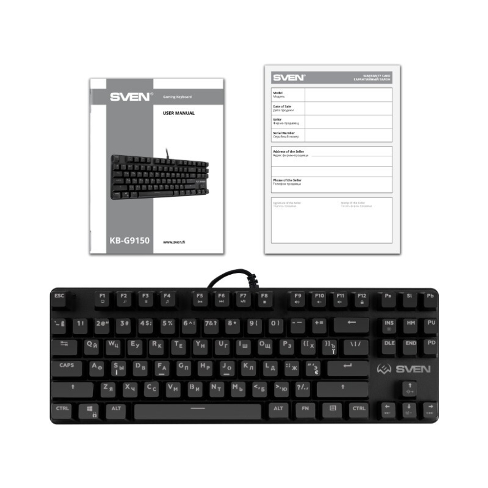 SVEN Механическая игровая клавиатура KB-G9150 (87кл., 12 Fn функций, подсветка)