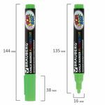 Маркер меловой "POP-ART" ЗЕЛЕНЫЙ, 5 мм, сухостираемый, для гладких поверхностей, BRAUBERG, 151532