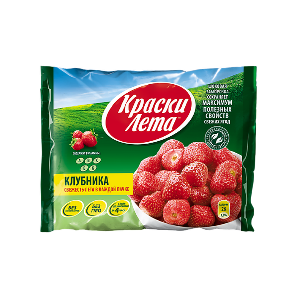 Ягоды КЛУБНИКА 300гр (1х20) КраскиЛета