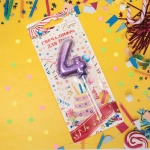 Свеча для торта Цифра Шарик «4» 6*4 см