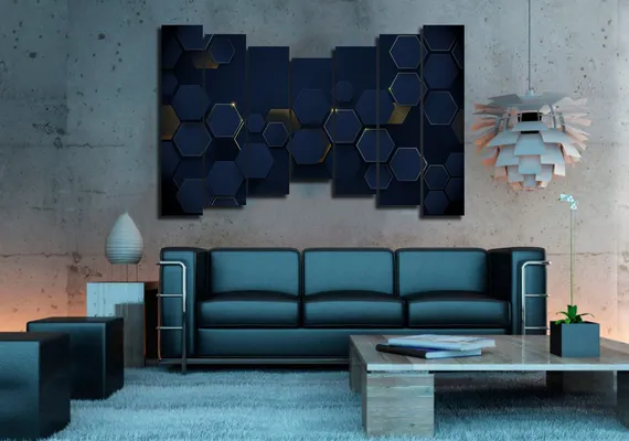 Модульная картина "Абстрактные соты"