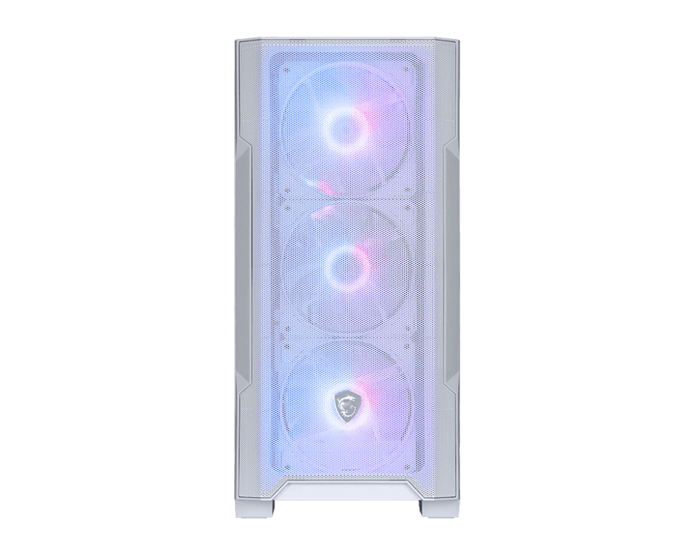 Компьютерный корпус MSI MAG FORGE M100R WHITE mATX/Mini-ITX, 2xUSB 2.0, USB 3.2, Audio, Mic, mATX