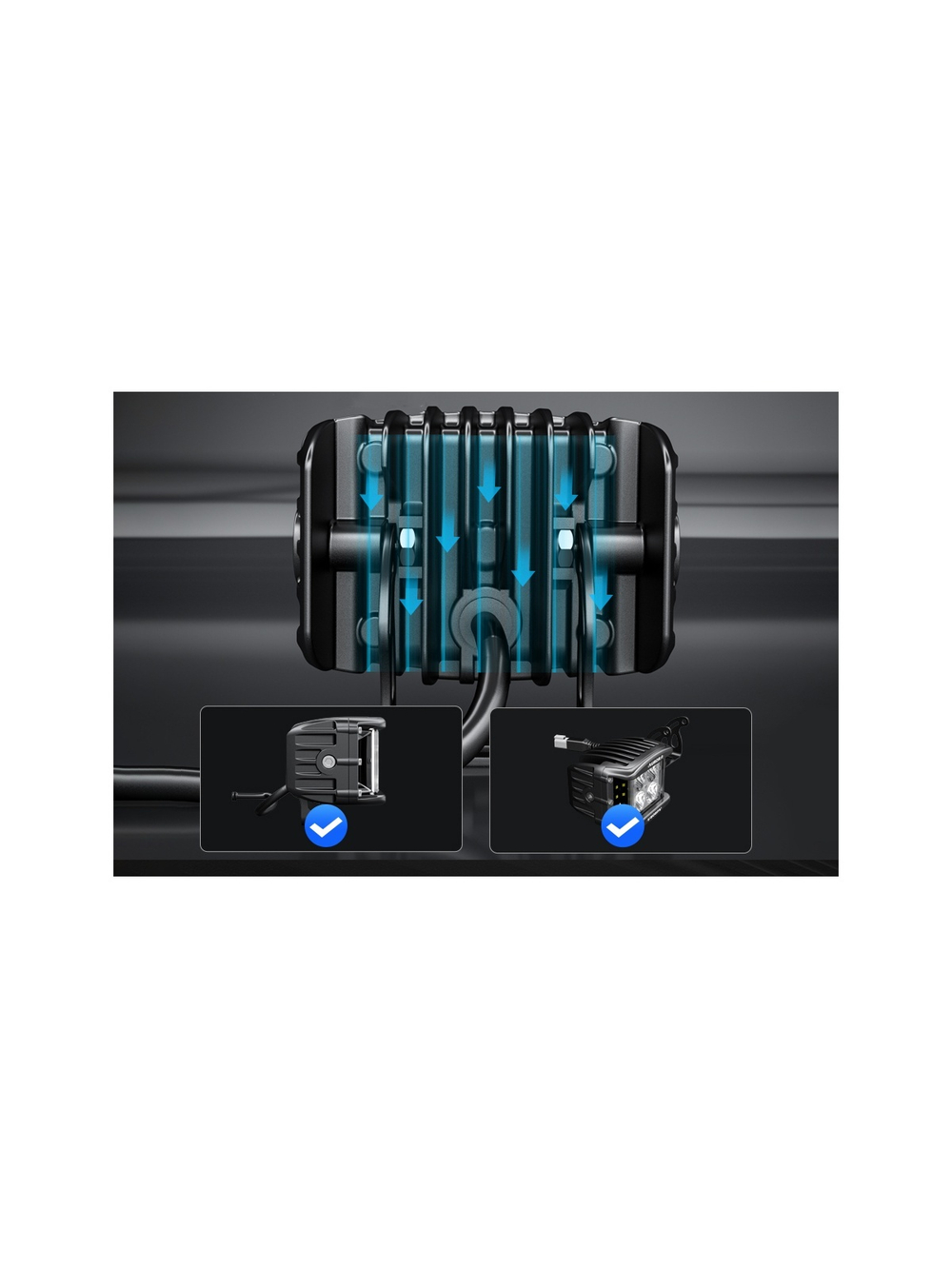 Светодиодные фары рабочего света AURORA 102x76 мм 40W LED