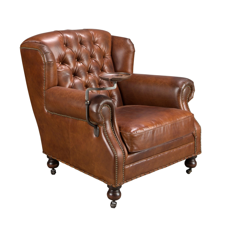 Кресло Angel Cerda Chester 5156 из коньячно-коричневой кожи