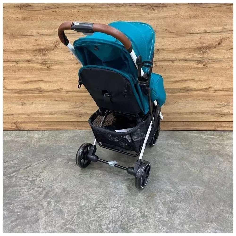 Коляска прогулочная Babalo 2022 Изумруд текстиль на белой раме с сумкой