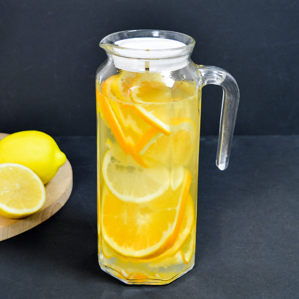 Графин 1л "Kosem" с белой крышкой, без коробки