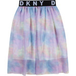 Юбка (сетка) DKNY Голубой/Желтый/Розовый/Пояс: Черная резинка-логотип (Девочка)