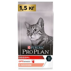 Сухой корм для кошек Pro Plan для взрослых кошек, с высоким содержанием лосося