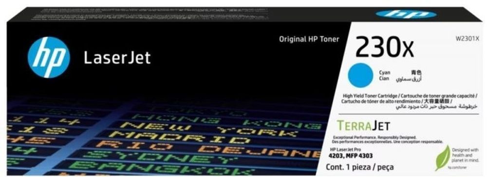 Картриджи HP W2301X голубой (cyan)