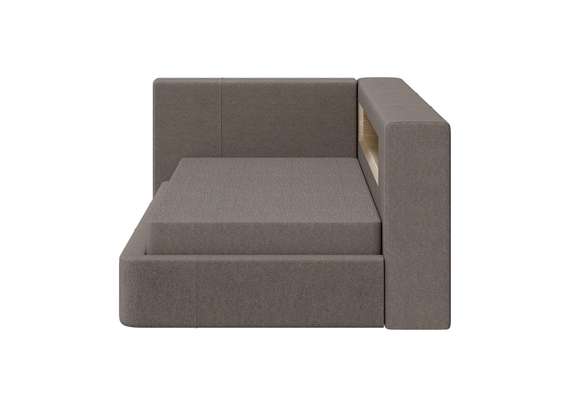 Диван-кровать Cube c нишей L (капучино, твид)