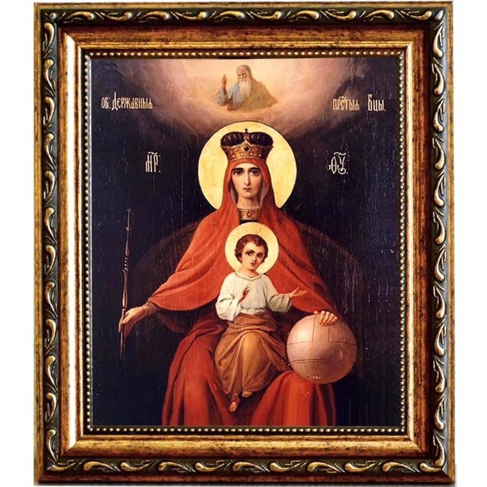 Державная икона Божией Матери на холсте.
