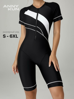 Купальник слитный с шортами